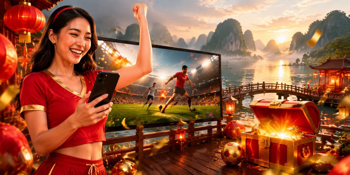 Người chơi theo dõi kèo bóng đá High Roller tại vùng biển Hạ Long qua điện thoại
