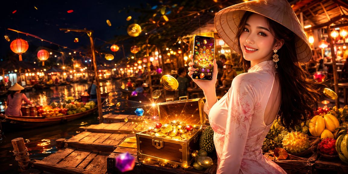 Người dùng vùng sông Mekong sử dụng điện thoại theo dõi kèo esports và casino tại chợ đêm